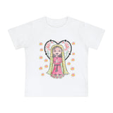 Our Lady of Guadalupe Baby Short Sleeve Heart Shaped Rosary T-Shirt