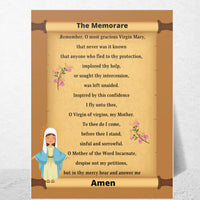 The Memorare Catholic Prayer Poster for Classrooms (Satin Posters)