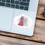 Hail Mary Round Catholic Stickers (Spanish)