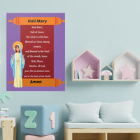 Hail Mary Catholic Prayer Poster for Classrooms (Satin Posters)