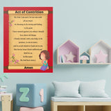 The Act of Contrition Catholic Prayer Poster for Classrooms (Satin Posters)