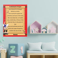 The St. Micheal Catholic Prayer Poster for Classrooms (Satin Posters)