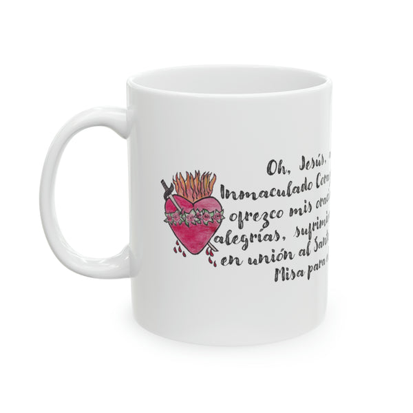 Morning Offering Catholic Mug (in Spanish)! Ceramic Mug 11oz