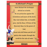 Catholic Classroom Teaching Posters: The St. Micheal Catholic Prayer Poster for Classrooms (Satin Posters)