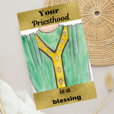 Catholic Priest Ordination/Anniversary/Thank You Card (Blank Inside)