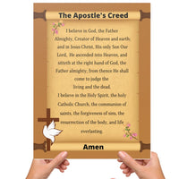 The Apostle's Creed Catholic Prayer Poster for Classrooms (Satin Posters)