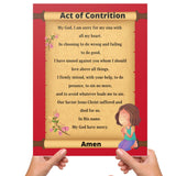 Catholic Classroom Teaching Posters: The Act of Contrition Catholic Prayer Poster for Classrooms (Satin Posters)