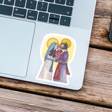 Holy Family Embrace Catholic Stickers