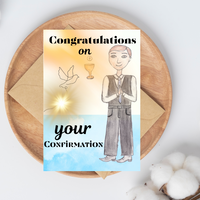 Catholic Confirmation Cards for Boys