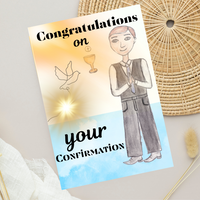 Catholic Confirmation Cards for Boys