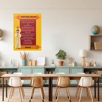 Hail Holy Queen Catholic Prayer Poster for Classrooms (Satin Posters)