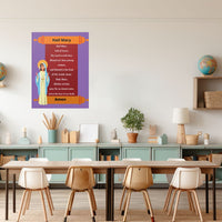 Catholic Classroom Teaching Posters: Hail Mary Catholic Prayer Poster for Classrooms (Satin Posters)