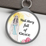 Our Lady of Lourdes Keyring Tag