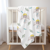 Guardian Angel- Ever This Day Be at My Side Baby Swaddle Blanket