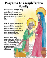 Prayer to St.Joseph for the Family Print