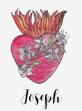 Three Hearts Sticker Sheets (Sacred Heart of Jesus, Immaculate Heart of Mary and Chaste Heart of St. Joseph)