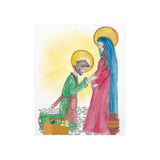 St. Joseph and Mary Art, Holy Family Art Print, Catholic Art Print, Catholic Gift,