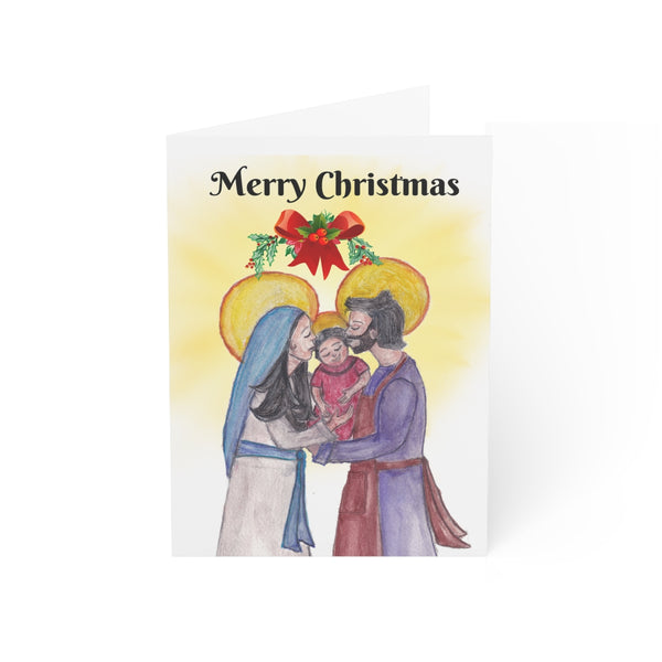 Holy Family, Jesus Mary Joseph Greeting Cards, St. Joseph, Virgin Mary Art, Catholic Christmas Card