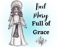Hail Mary, Catholic Nursery, Catholic Nursery Art, Virgin Mary Art