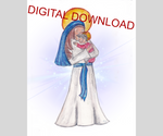 INSTANT DOWNLOAD Madonna and Child/Jesus and Mary Art Print - 8x10 Print