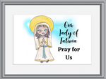 Catholic Baby Nursery Wall Art: Our Lady of Fatima Kids Room Art Print