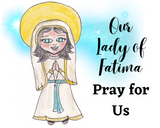 INSTANT DOWNLOAD Our Lady of Fatima,  Our Lady of Fatima Print, Catholic Nursery Art