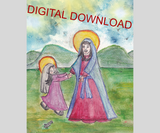 INSTANT DOWNLOAD St. Anne Mother of the Virgin Mary, St. Anne and Mary