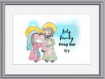 Holy Family Art, Holy Family Wall Art Print, Catholic Nursery, Kids Room Art