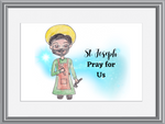 St. Joseph the Worker-Catholic Baby Nursery Decor Wall Art for Baby Room Watercolor Print