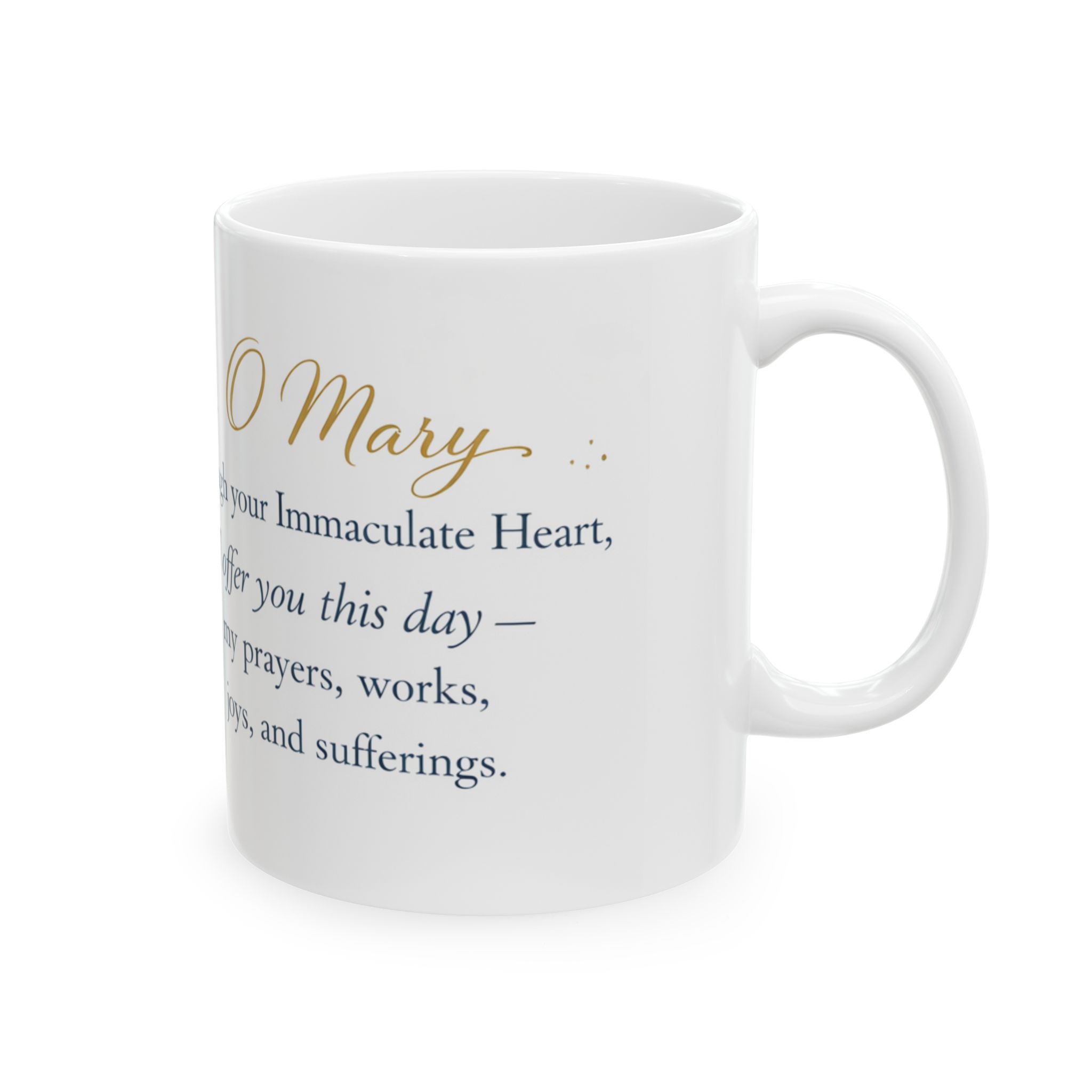 Morning Offering Catholic Mug Ceramic Mug 11oz - Image 4